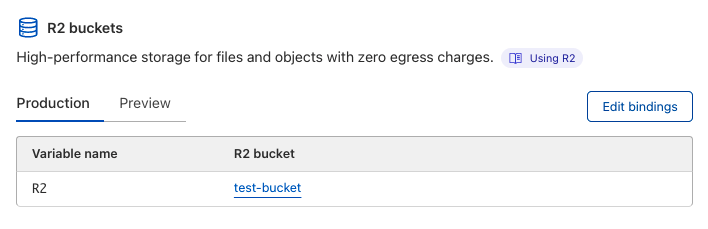 Editing an R2 bucket Binding and adding a Variable name